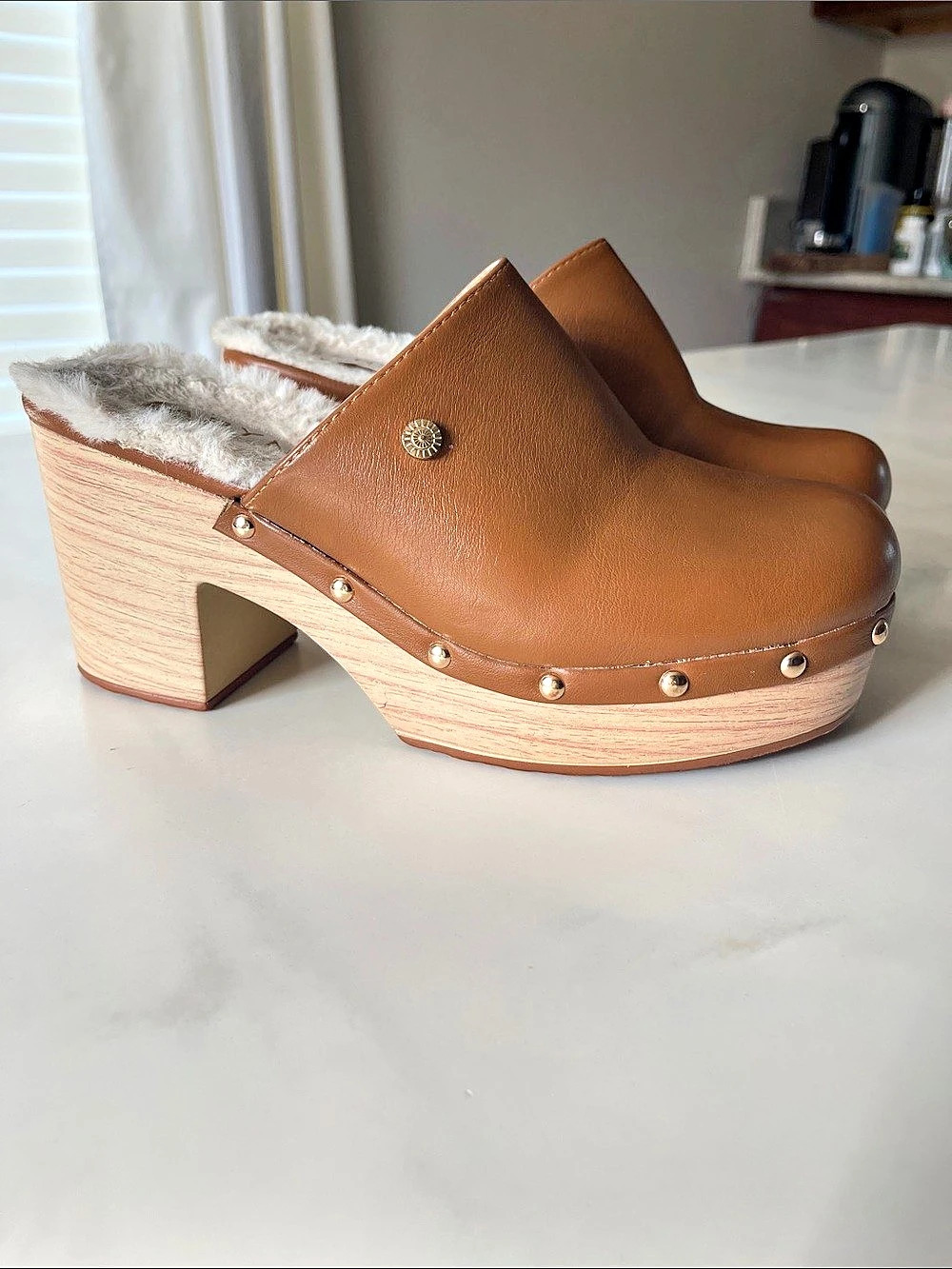 Taryn Rose Reedah Platform Clog Brown & Cream